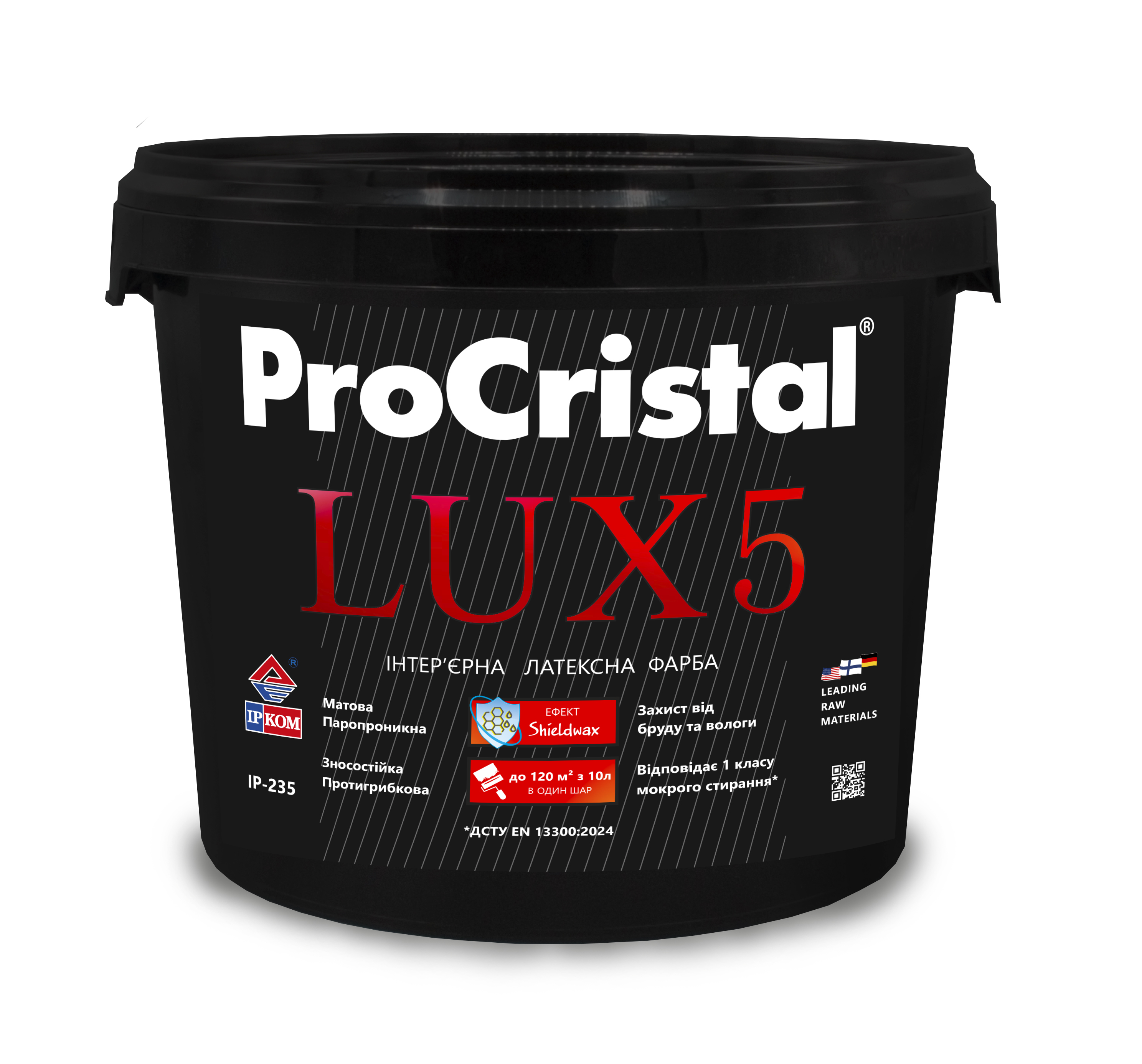 Краска интерьерная латексная ProCristal Lux 5 ІР-235 1л  (i00302211) Краски и эмали на ІРКОМ. Тел: 0 800 408 448. Доставка, гарантия, лучшие цены!, фото1