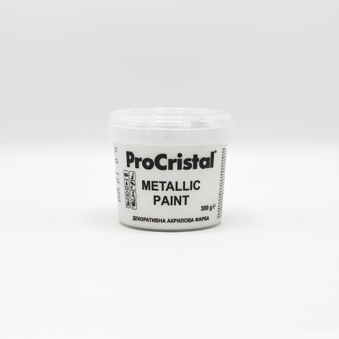 Фарба акрилова декоративна ProCristal Metallic paint IР-261 0.3 кг срібло (i00601490) Декоративні фарби на ІРКОМ. Тел: 0 800 408 448. Доставка, гарантія, кращі ціни!, фото2