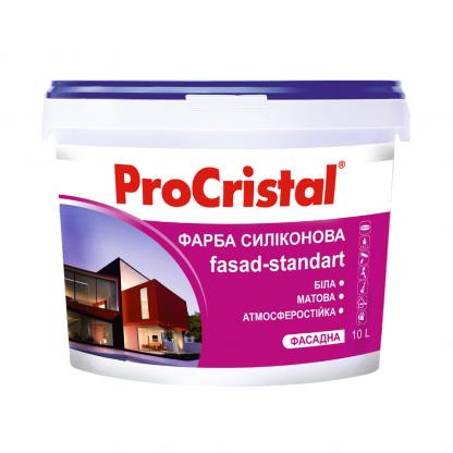 Краска силиконовая фасадная ProCristal Fasad-Standart ІР-133 SI 3 л белый матовый (i00301294) Краски и эмали на ІРКОМ. Тел: 0 800 408 448. Доставка, гарантия, лучшие цены!