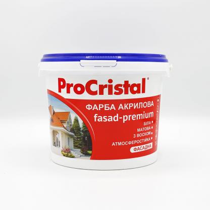 Фарба акрилова фасадна ProCristal Fasad-Premium IР-132 3 л білий матовий (i00300197) Фарби та емалі на ІРКОМ. Тел: 0 800 408 448. Доставка, гарантія, кращі ціни!