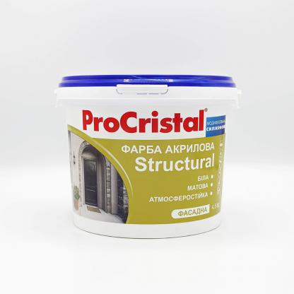 Фарба структурна ProCristal Structural IР-138 4.5 кг білий матовий (i00301593) Фарби та емалі на ІРКОМ. Тел: 0 800 408 448. Доставка, гарантія, кращі ціни!