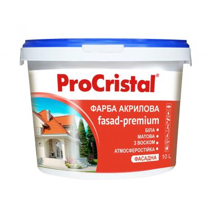 Краска акриловая фасадная ProCristal Fasad-Premium IР-132 10 л белый матовый (i00300198) Краски и эмали на ІРКОМ. Тел: 0 800 408 448. Доставка, гарантия, лучшие цены!