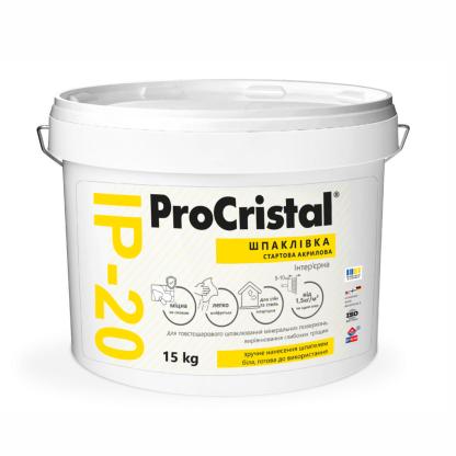 Шпаклівка ProCristal Start Acryl IР-20 1.5 кг білий (i00200306) Шпаклівки на ІРКОМ. Тел: 0 800 408 448. Доставка, гарантія, кращі ціни!