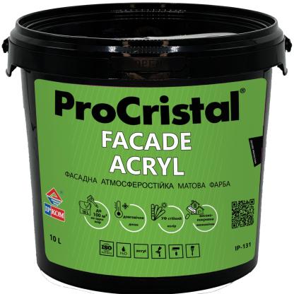 Фарба акрилова фасадна ProCristal Fasad-Standart IР-131 1 л білий матовий (i00300194) АКЦІЯ на ІРКОМ. Тел: 0 800 408 448. Доставка, гарантія, кращі ціни!