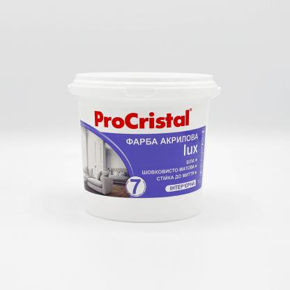 Фарба акрилова інтер’єрна ProCristal Lux 7 IР-237 1 л білий матовий (i00300950) Фарби та емалі на ІРКОМ. Тел: 0 800 408 448. Доставка, гарантія, кращі ціни!