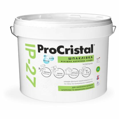 Шпаклівка акрилова ProCristal гладь “Фініш”ІР-27, 16кг Шпаклівки на ІРКОМ. Тел: 0 800 408 448. Доставка, гарантія, кращі ціни!