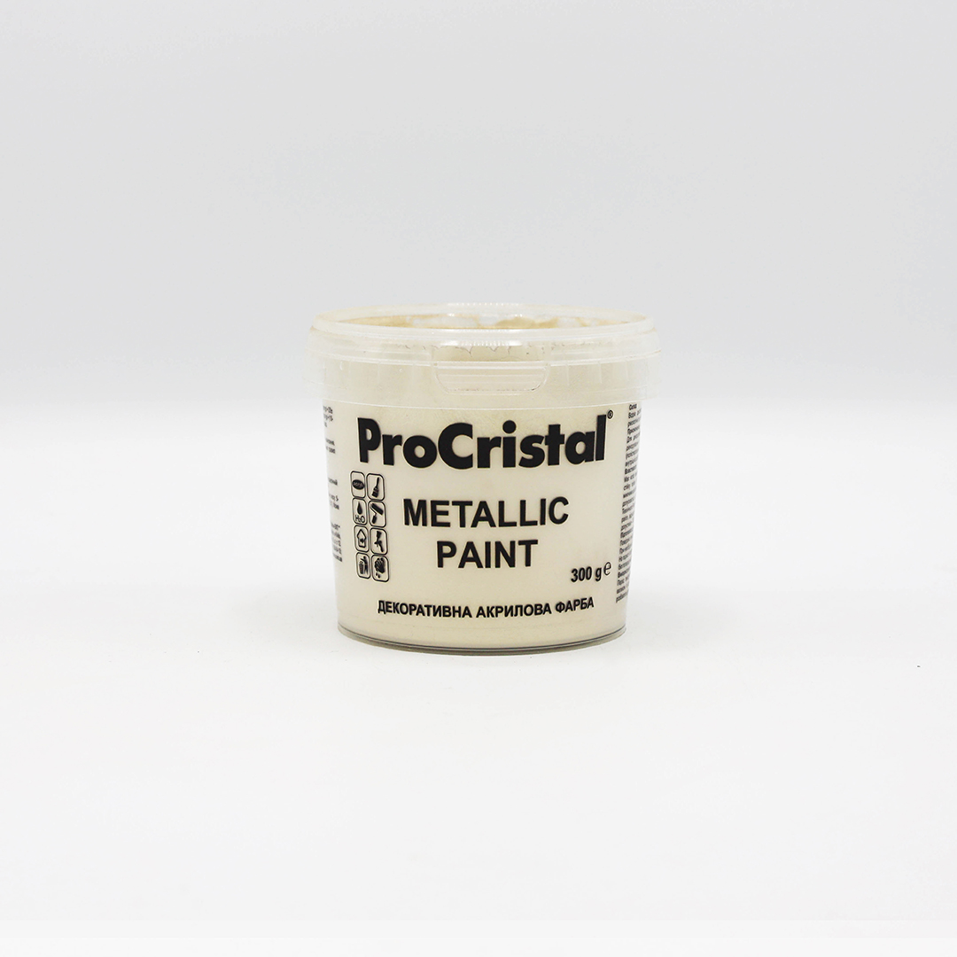 Краска акриловая декоративная ProCristal Metallic paint IР-291 0.3 кг жемчуг (i00601492) Декоративные краски на ІРКОМ. Тел: 0 800 408 448. Доставка, гарантия, лучшие цены!, фото2