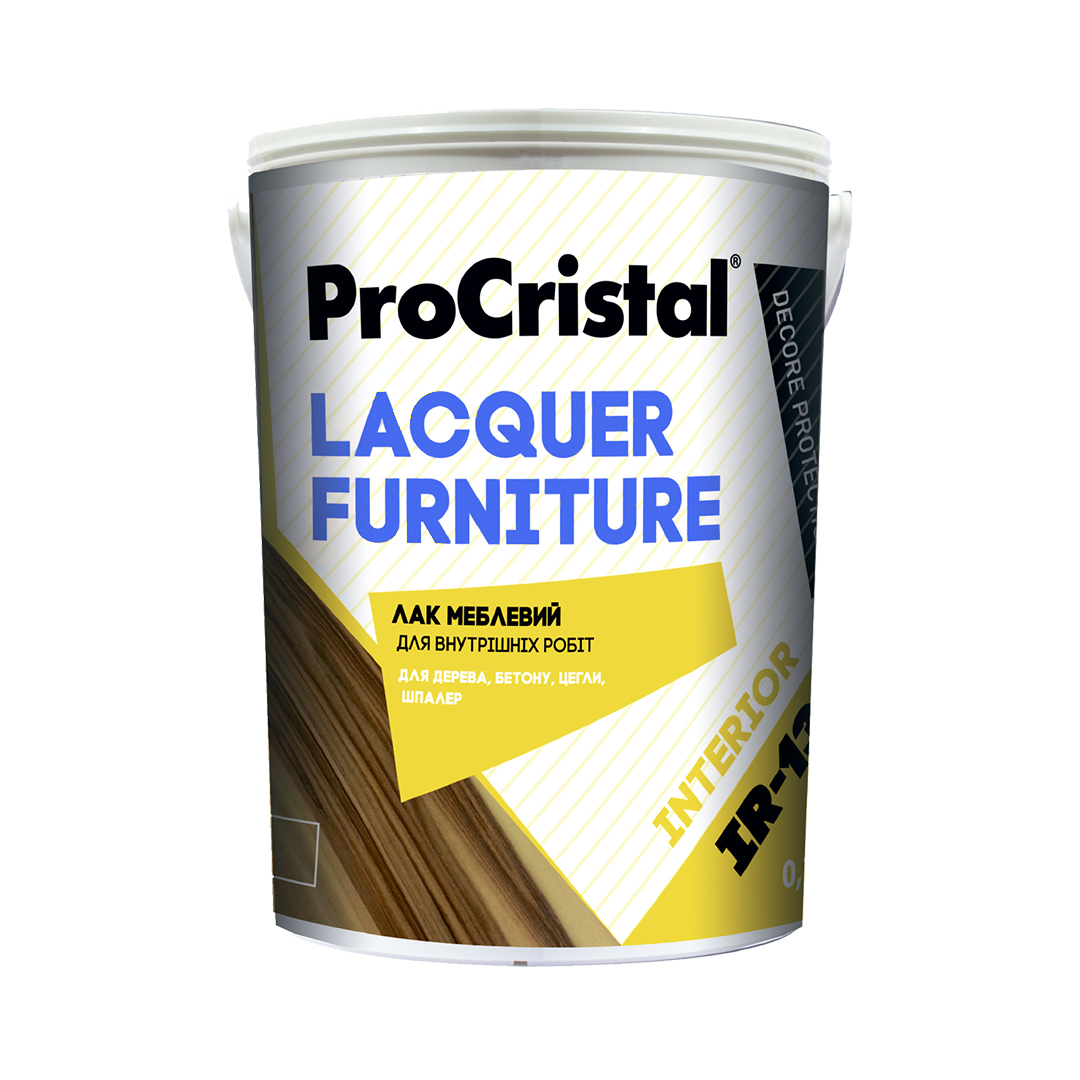 Лак меблевий ProCristal Lacquer Furniture IР-13 10 л безколірний високоглянцевий (i00100127) Лаки на ІРКОМ. Тел: 0 800 408 448. Доставка, гарантія, кращі ціни!, фото1